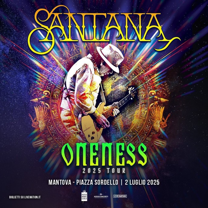 Santana annuncia Oneness Tour 2025 il leggendario chitarrista arriva in Italia per un imperdibile appuntamento.